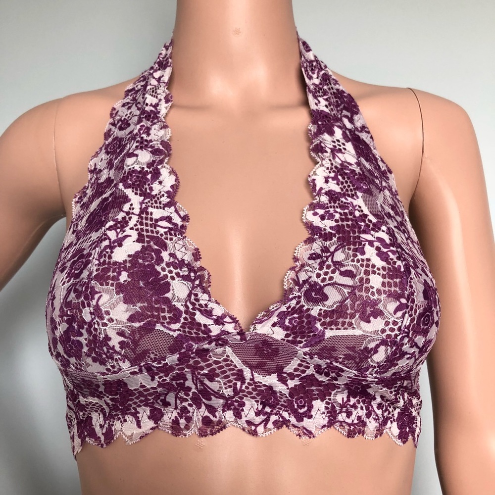 Free People Galloon Lace Halter Bra